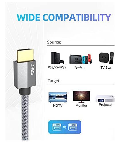 Cable Hdmi Pie Adaptador Gbps Mini Soporta Hz Hdr Video