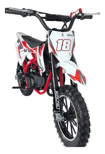 Mini Moto Cross 49cc Infantil Gasolina Rocket 2 Tempos Vermelho