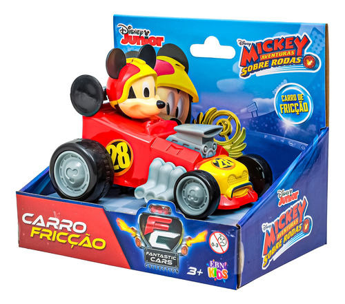 Carrinho De Fricção Mickey Mouse Personagens Disney
