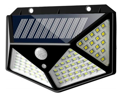 Foco Solar Farol 100 Led Sensor Movimiento Aplique