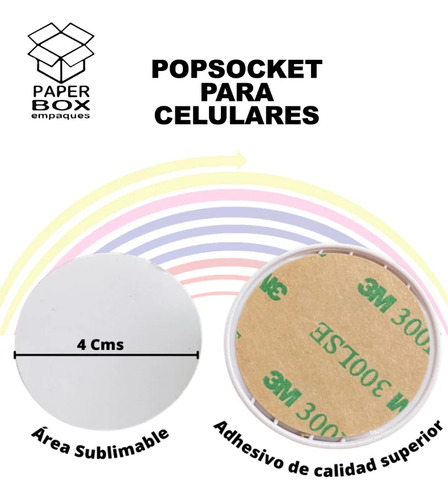 Popsocket Blanco Sublimable