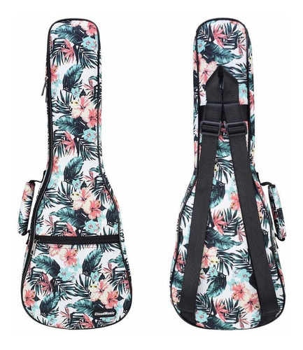 Funda De Ukelele Con Estilo Hawaiano Y Dise&ntilde;o De Flor