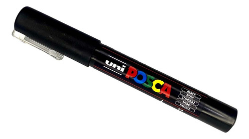 Marcador Posca Pc-1m Punta Extra Fina Color Negro.