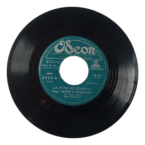 Vinilo Single De Ritmo Y Juventud - Recuerdame ( C44 (Usado)