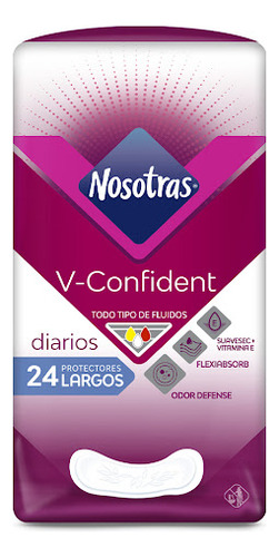 Protectores Nosotras V-confident Largo Paquete X 24 Und