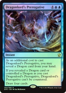 Cartas Magic : Dragonlord's Prerogative Foil Dot Nm Mtg Bsas