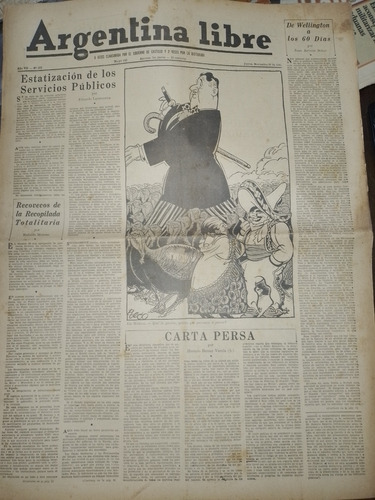 Antiguo Diario * Argentina Libre * Del 21 De Nov. De 1946