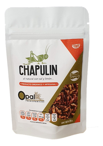 Chapulín 40g / 10 Porciones Individuales Opal Prehispánicos.