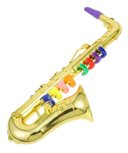Imagen 5 de 10 de Saxofón Juguete 8 Teclas Musical Simulación Práctica Niños