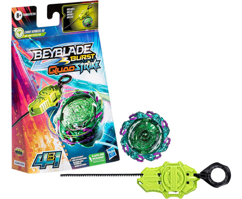 Trompo Beyblade Burst Quadstrike Con Lanzador Hasbro F6784