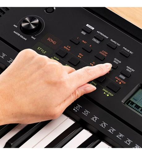Kit Completo Teclado Psr-e283 Yamaha cor Preto