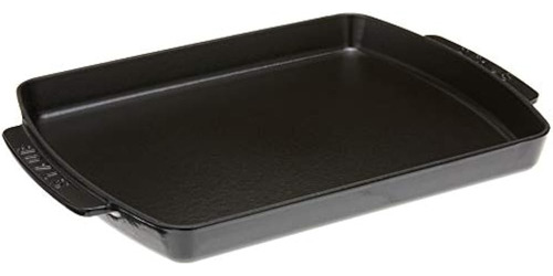 Staub Plato Rectangular Wwooden Plate Black Matte 15 X 9 Bla