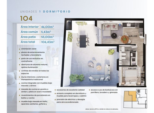 Divinos Apartamentos De 1 Y 2 Dormitorios A Estrenar En Cordón Sur - Miraf Arenal