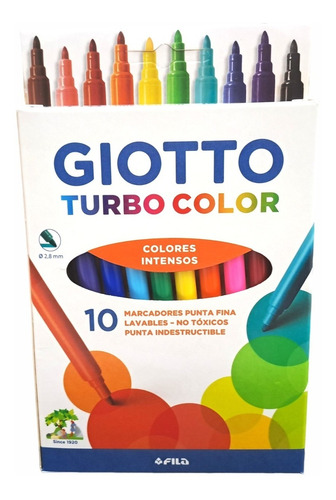 Marcador Giotto Turbo Color Por 10 Unidades