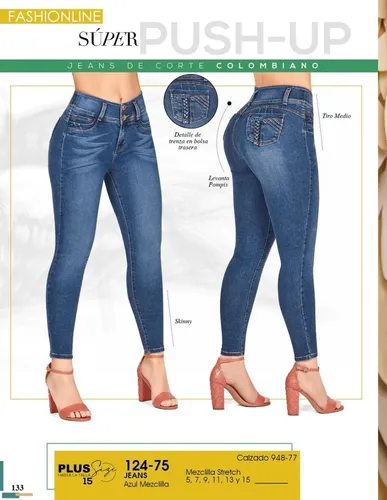 Pantalon Cklass 124 75 Azul Mezclilla outlet saldos Mchn
