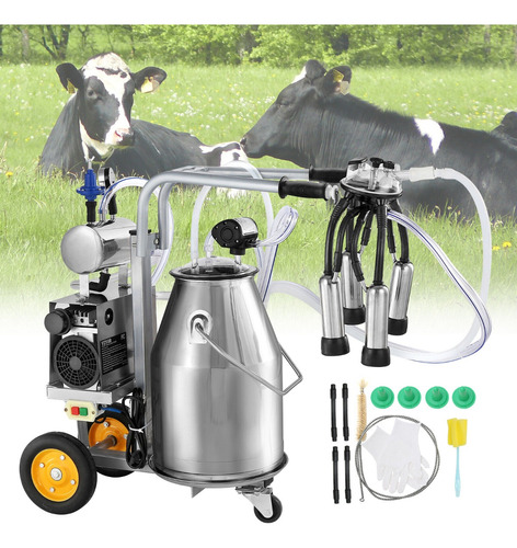 Ordeñadora Eléctrica De Vacas Equipo 25l  Acero Inoxidable