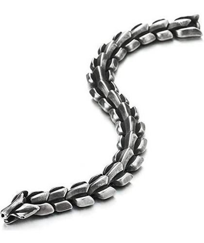 Pulsera De Dragón Vikingo Para Hombre, Brazalete Retro Punk