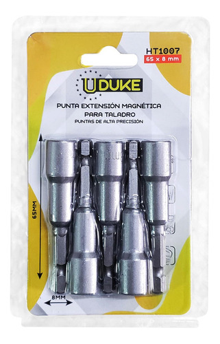 Punta Extension Magnetica Para Taladro 5/16 Uduke X 5pcs