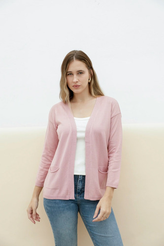 Saco Largo Abierto De Lycra Sin Boton - Talle M A Xl