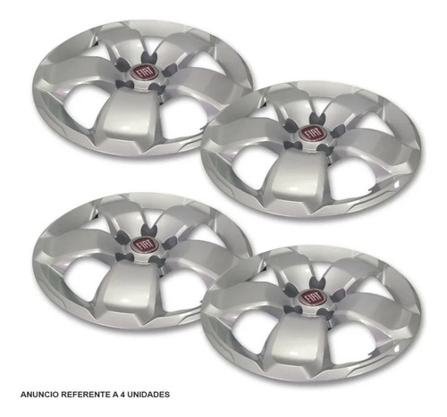 Kit 4x Calotas Aro 16 Novo Original Fiat Toro 2016 A 2020