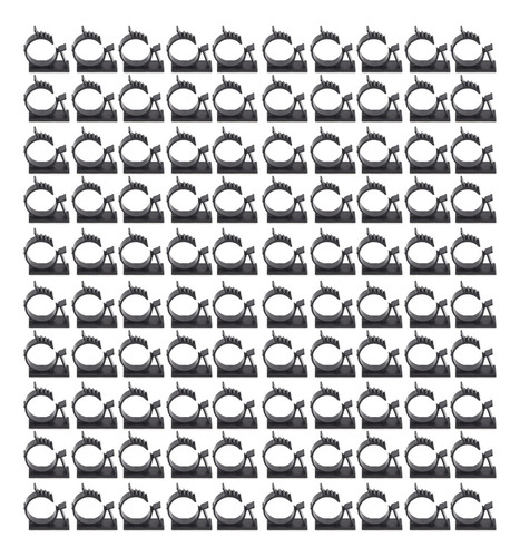 . 100 Clips De Cable Autoadhesivos Ajustables Para Gestión