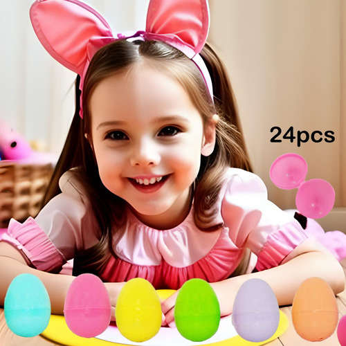 Compatible 24 Piezas De Huevos De Pascua Vacíos Cesta De