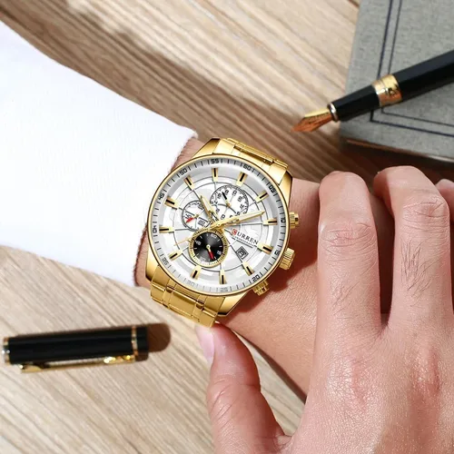 Reloj curren dorado de hombre hotsell