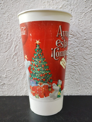Vaso Coca Cola Navideño Oso Y Árbol Ayudar Está En Ti 2009 (Usado)