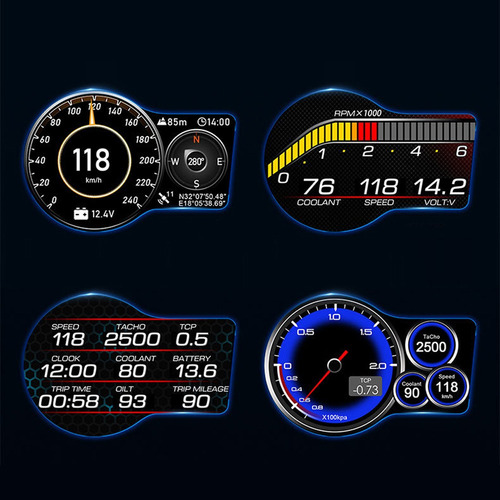 Pantalla Frontal Para Coche, Velocímetro Gps Digital Sistema