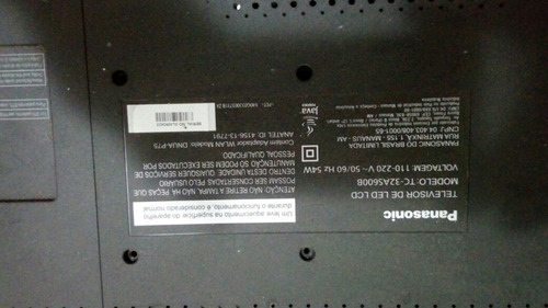 Placa Principal + Placa Da Fonte Da Tv Panasonic Tc 32as600b