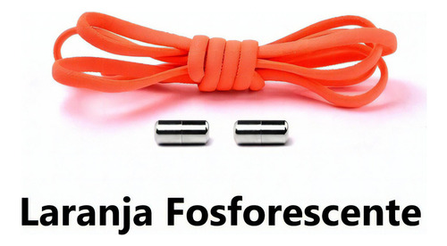 Elastic Shoelace Lacarco para hombre y mujer, zapatillas para correr, color naranja fosforescente