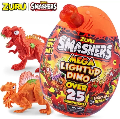 Zuru Smashers Mega Light Up Dino Huevo Con Sorpresas Y Luces