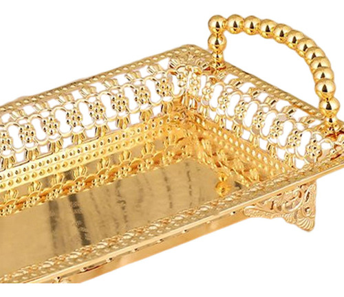 * Bandeja De Comida Pequeña Dorado 30cmx18cmx9cm Pequeña