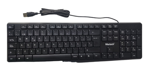 Teclado Alámbrico Con Cable Usb Para Pc Multimedia Mt-k13