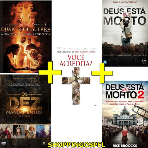 Kit 5 Dvds Filmes Gospel Voce Acredita?  E Outros Originais