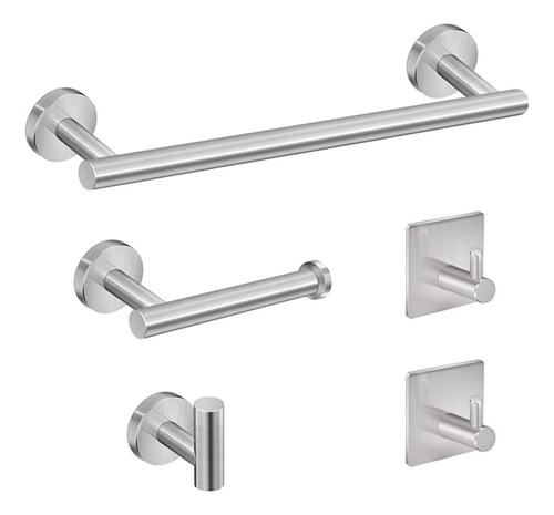 5 Pcs Juego De Accesorios Baño Ganchos Para Toallas De Baño