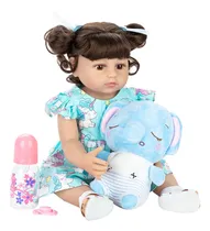 Comprar Brastoy Menina Bebe Reborn Boneca Realista Menina Silicone 48cm