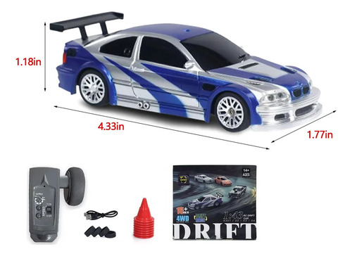 - Juguete Mini Rc Drift Race Car Rtr De 1:43 Con Giroscopio