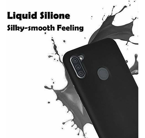 Silicona Liquida Samsung Galaxy A11 Color Negro Rosa Zk