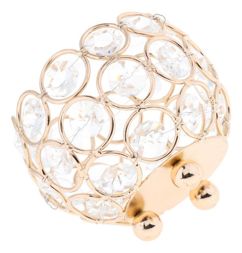 Set De 2 Piezas Candeliere De Metal Y Cristal Votiva Titular