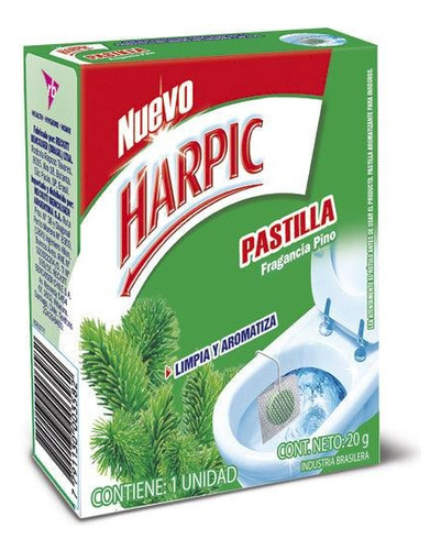Harpic Pastilla Wc Limpia Y Aromatiza Pino 1 Unid