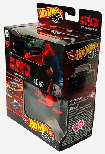 Batmobile Control Remoto Hot Wheels Rc - The Batman - 1/64 Color Negro