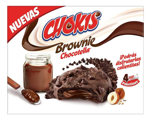 Galleta De Chispas De Chocolate Chokis Brownie Chocotella 192g