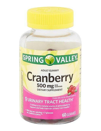 Spring Valley Cranberry 500mg 60 Gomitas 