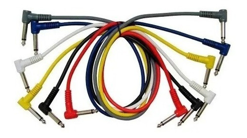 Pack X 6 Cable Interpedal Leem Cpml2 Plug / Plug Ang 60 Cm