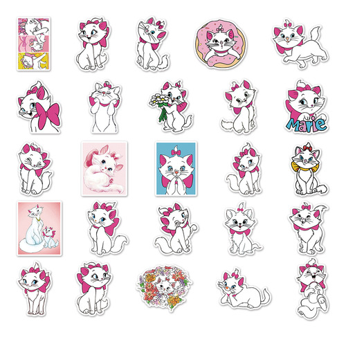 Disney-pegatinas De Dibujos Animados De Los Aristogatos Para