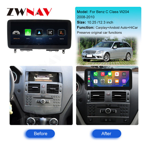 Chechepara Estéreo Mercedes Benz W204 2008-2010 Linux Carpla