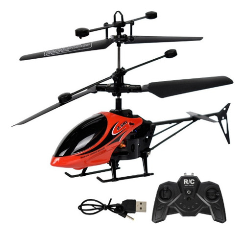Helicóptero Rc Drone Com Luzes Elétricas Voando Brinquedos A