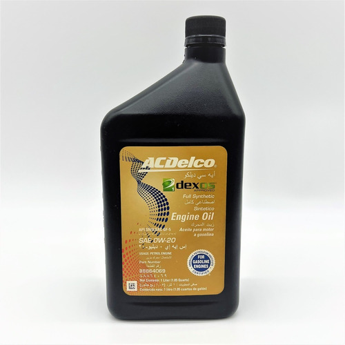 Aceite Motor Acdelco 0w20 Dexos 1 Sintético 1 Litro