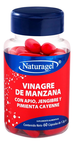 Naturagel Vinagre De Manzana Con Apio Y Jengibre 60 Caps Sfn